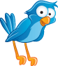 Graphic of a blue bird